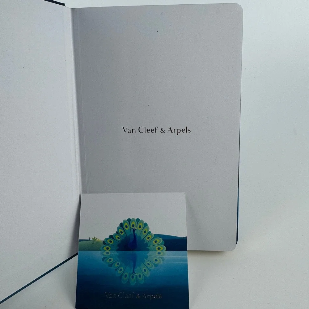 Van Cleef & Arpels Peacock‎ Hardcover Notebook Gold Gilded Edges Blank Journal